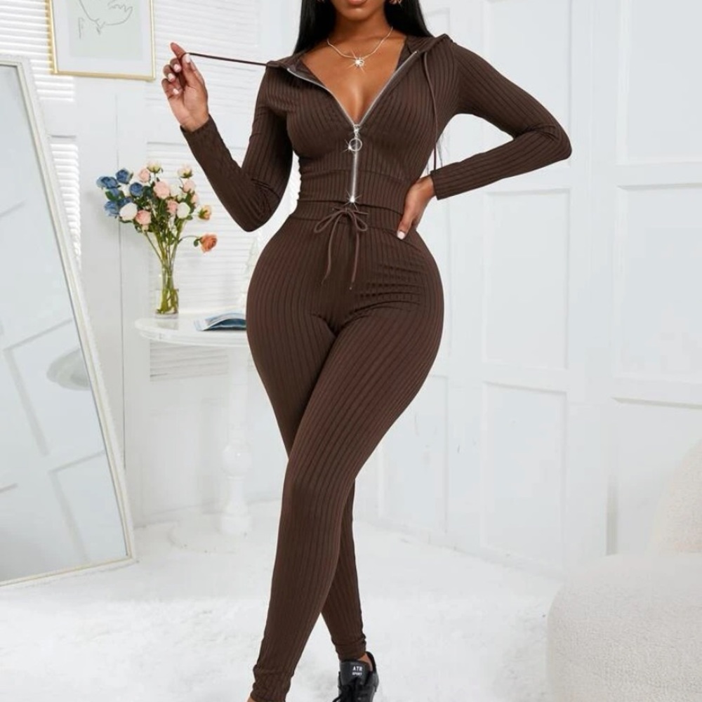 Drawstring Hoodie and leggings